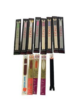 Vintage Metal Zippers Lot of 13 Various Colors Brands Sizes Unique J&P Coats